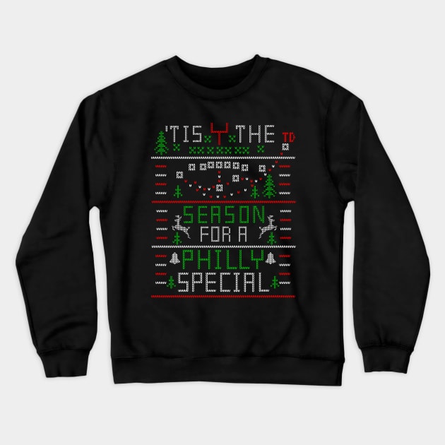 Philly Philly Philadelphia Ugly Christmas Sweater Design Crewneck Sweatshirt by TeeCreations